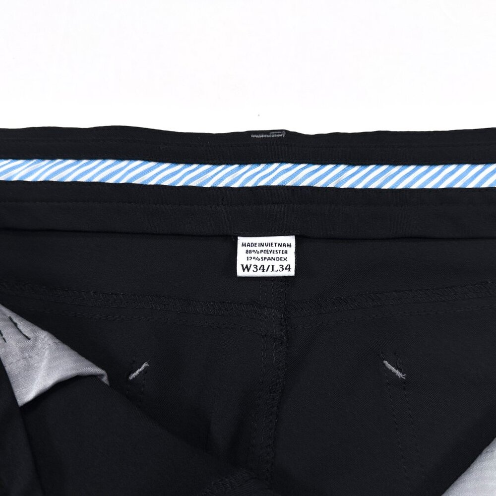 FootJoy FJ Pants Mens 34x34 Black Performance Athletic Fit Stretch 5 Pocket Golf - Picture 4 of 5